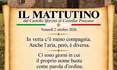 Il mattutino del 2 ottobre 2026