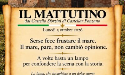 Il mattutino del 5 ottobre 2026