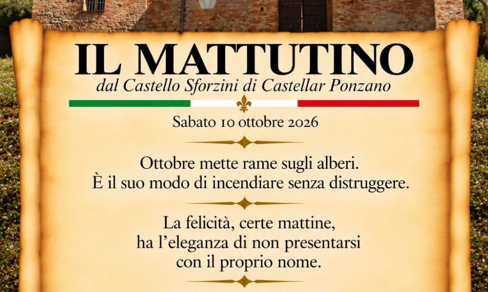 il mattutino del 10 ottobre 2026