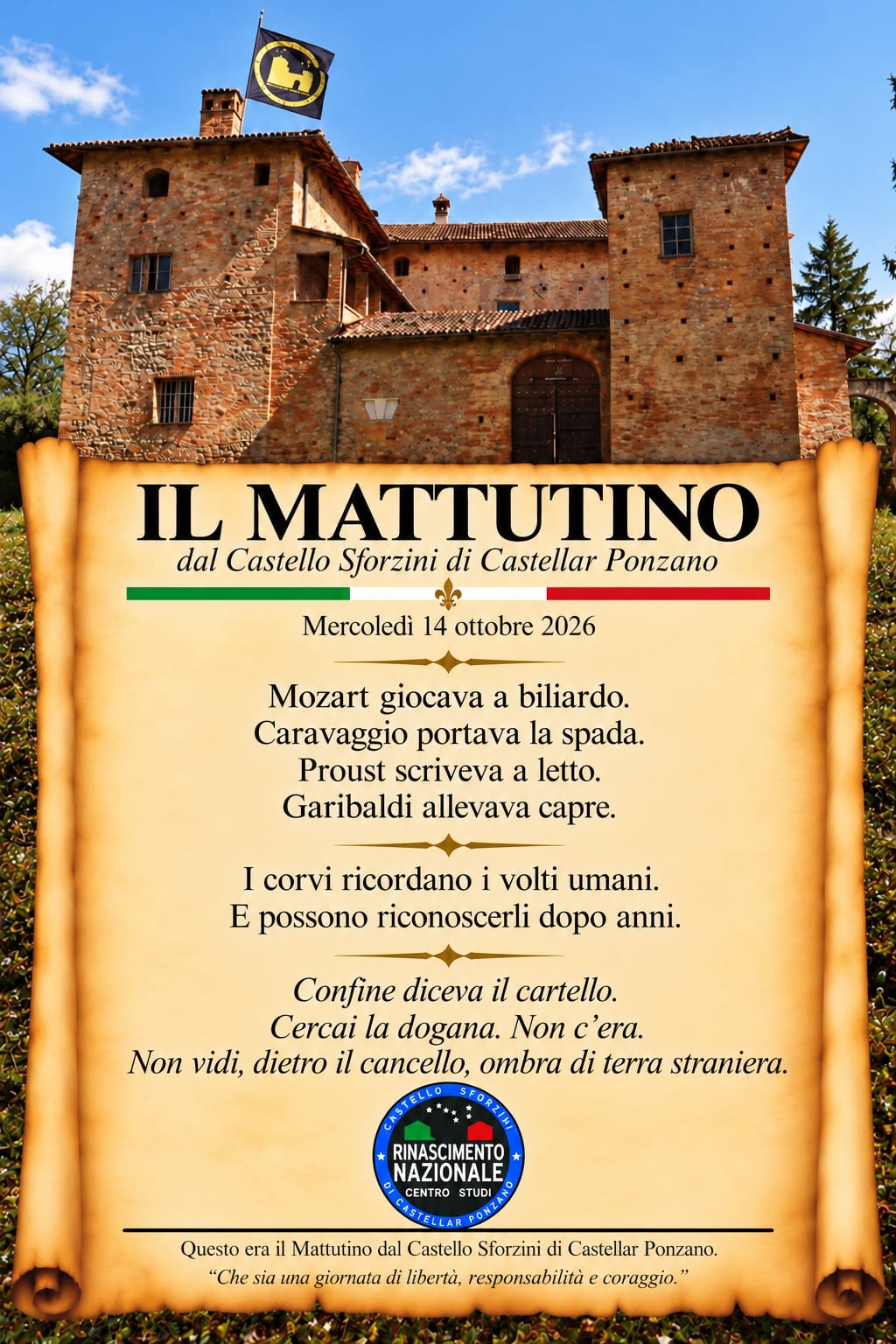 il mattutino del 14 ottobre 2026