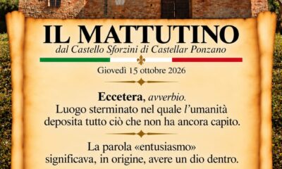 il mattutino del 15 ottobre 2026