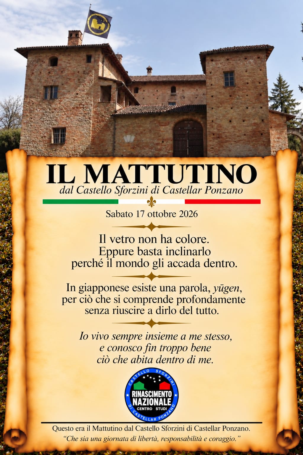 Il mattutino del 17 ottobre 2026