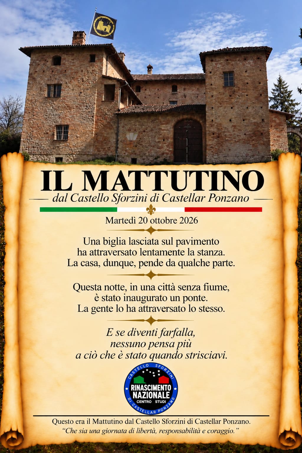 Il mattutino del 20 ottobre 2026
