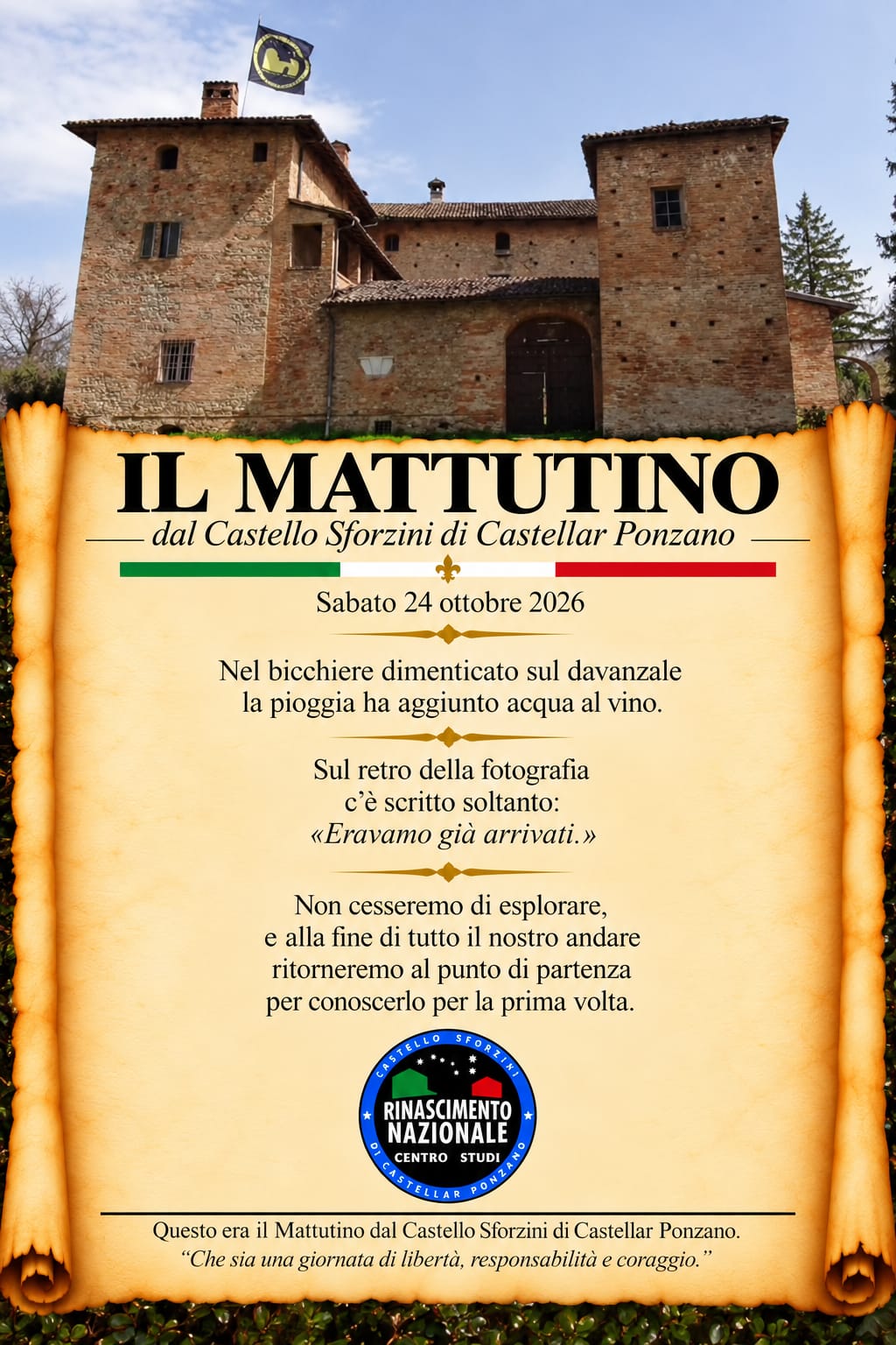 il mattutino del 24 ottobre 2026
