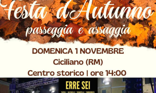 Ciciliano - torna la Festa d'Autunno con la travolgente musica popolare degli ERRESEI