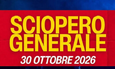 Venerdi 30 Ottobre sciopero generale dei settori pubblici e privati